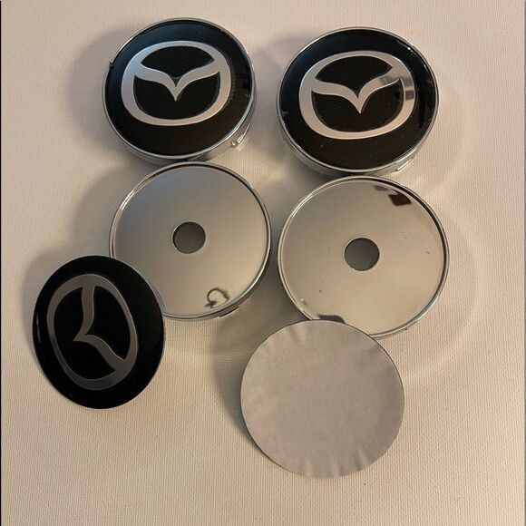 Mazda W240 Wheel Center Caps 60mm set of 4 NWT - Picture 5 of 8